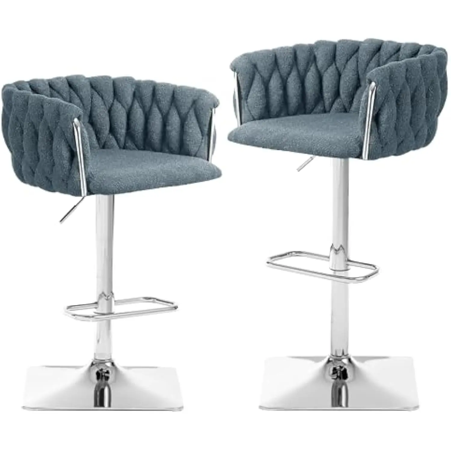 2 Pieces Swivel Bar Stool, Counter Height Bar Stools Chairs Island Stools, Adjustable Height Boucle Fabric Barstools Dining Cha
2 Pieces Swivel Bar Stool, Counter Height Bar Stools Chairs Island Stools, Adjustable Height Boucle Fabric Barstools Dining Cha