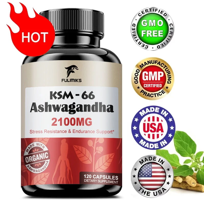 KSM-66 Капсулы Ashwagandha Добавка Ashwagandha, 2100 мг для поддержки здоровья, улучшения сна, повышения концентрации и здоровья мозга
KSM-66 Капсулы Ashwagandha Добавка Ashwagandha, 2100 мг для поддержки здоровья, улучшения сна, повышения концентрации и здоровья мозга