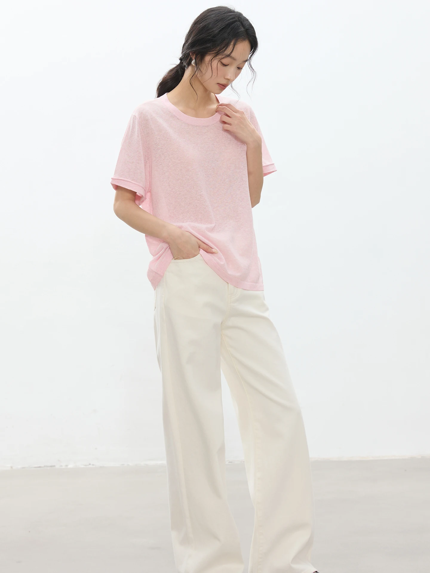 Pure Cotton Wide Leg Jeans Women's Spring Summer White Denim Pants Comfortable Fit Natural Waist Elasticity Minimal
Pure Cotton Wide Leg Jeans Women's Spring Summer White Denim Pants Comfortable Fit Natural Waist Elasticity Minimal