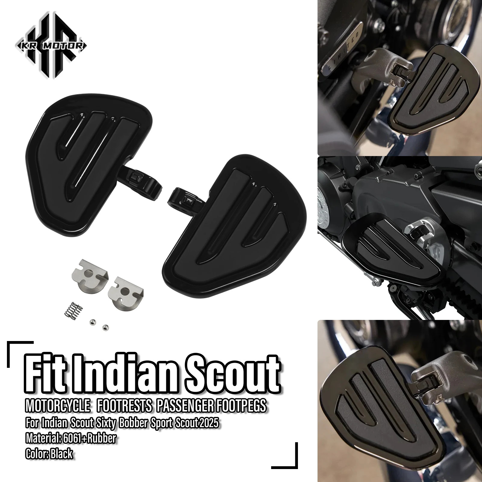Motorcycle Footrests Passenger Footpegs Fits For Indian Scout Sixty Bobber Sport Scout Super Scout Classic Sixty Limited 2025
Motorcycle Footrests Passenger Footpegs Fits For Indian Scout Sixty Bobber Sport Scout Super Scout Classic Sixty Limited 2025