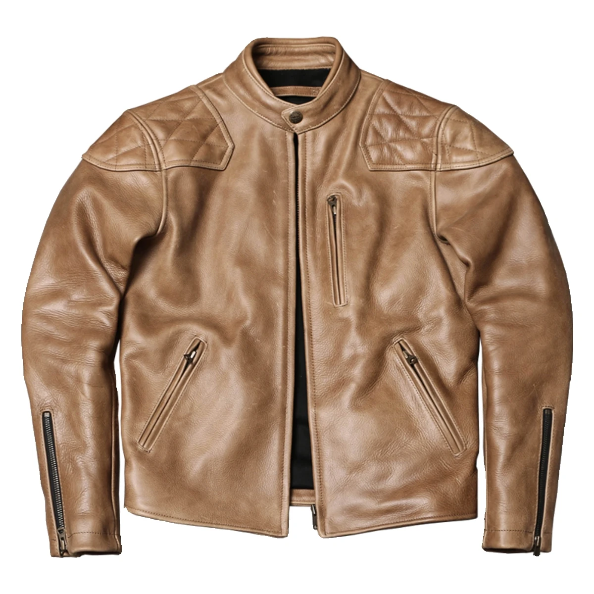 Light Brown Winter Leather Jacket Men Sprots Style Plus Size 5XL Genuine Natural Thick Cowhide Stand Collar Leather Coat
Light Brown Winter Leather Jacket Men Sprots Style Plus Size 5XL Genuine Natural Thick Cowhide Stand Collar Leather Coat