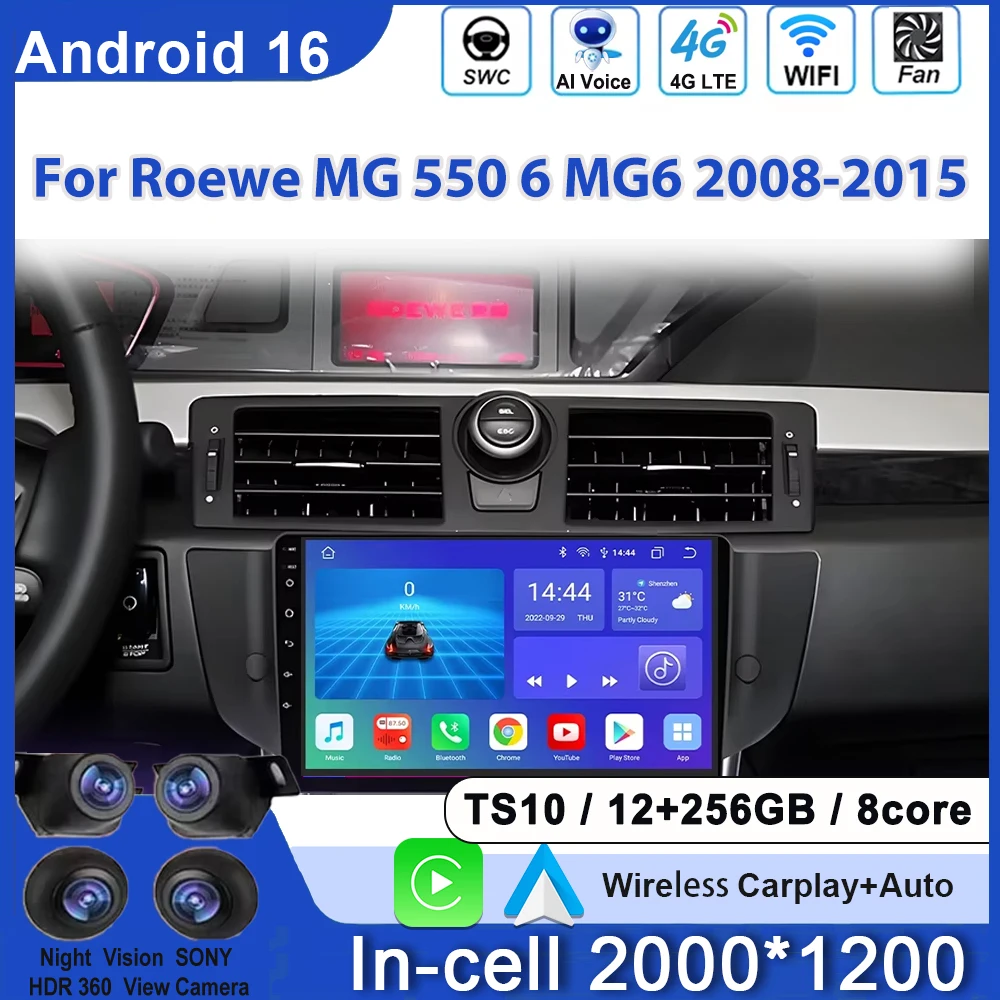 Android Radio For Roewe MG 550 6 MG6 2008-2015 Car Radio Player Mirror Link Rear Camera Wireless Android Auto No 2din DVD 8 Core
Android Radio For Roewe MG 550 6 MG6 2008-2015 Car Radio Player Mirror Link Rear Camera Wireless Android Auto No 2din DVD 8 Core