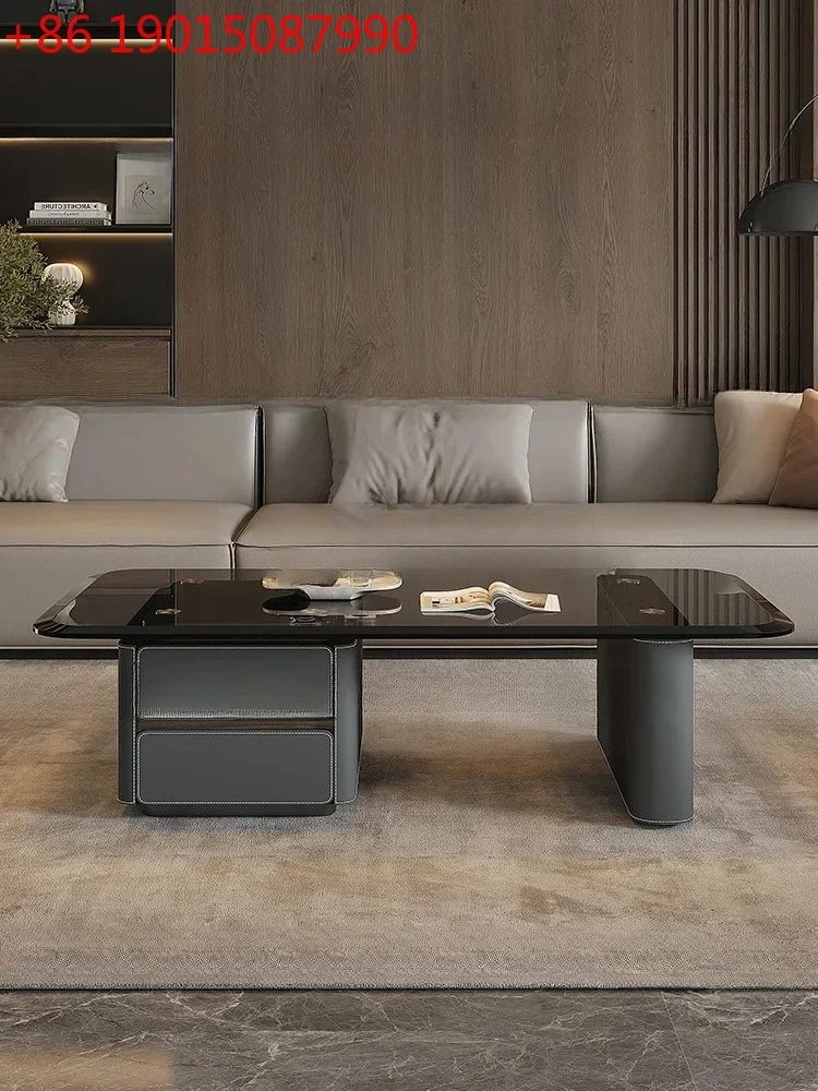 Italian Minimalist Tempered Glass Tea Table Rectangular Living Room Home Solid Wood Tea Table
Italian Minimalist Tempered Glass Tea Table Rectangular Living Room Home Solid Wood Tea Table