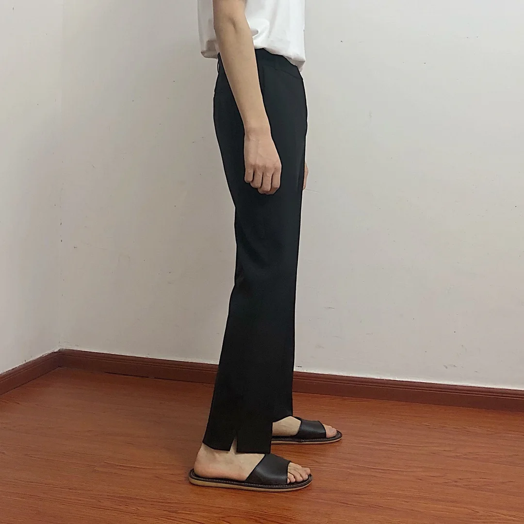 Loose Straight Leg Trousers Men's Floor-Length Casual Pants Wide Leg Open Split Korean Sle Summer Faion Pure Color
Loose Straight Leg Trousers Men's Floor-Length Casual Pants Wide Leg Open Split Korean Sle Summer Faion Pure Color