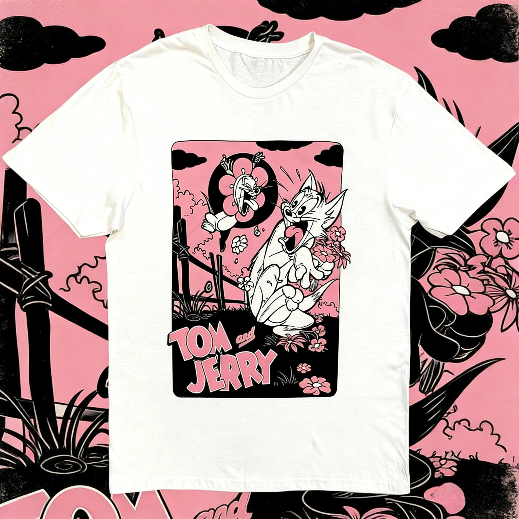 2026 Summer Comic Form Tom and Jerry Image 100% Cotton Printed Oversize Casual T-shirt Adult Children Parent-child Top Homewear.
2026 Summer Comic Form Tom and Jerry Image 100% Cotton Printed Oversize Casual T-shirt Adult Children Parent-child Top Homewear.