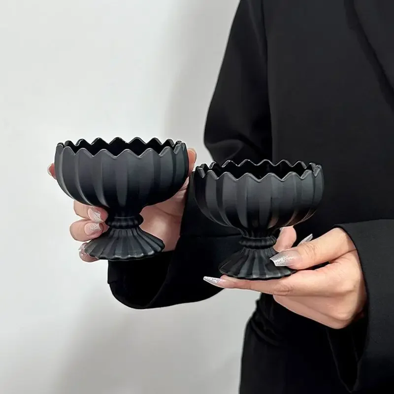 Premium Obsidian Dessert Salad Ice Cream Bowl Home Ice Cream Glass High Heel Cup Yogurt Ice Cream Cup
Premium Obsidian Dessert Salad Ice Cream Bowl Home Ice Cream Glass High Heel Cup Yogurt Ice Cream Cup