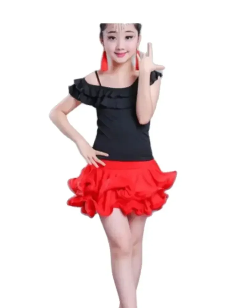 1set/lot children latin dancing costumes top and ruffles skirt girl cha cha dancing clothing
1set/lot children latin dancing costumes top and ruffles skirt girl cha cha dancing clothing
