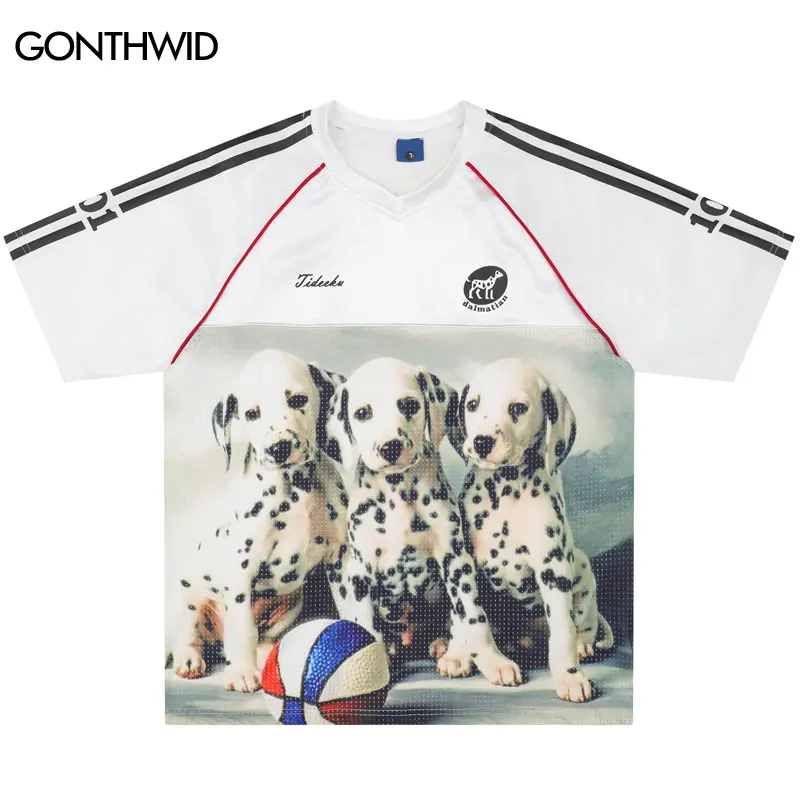 Vintage Mesh Jersey T-Shirt Dalmatian Dog Graphic Printed Patchwork Sports Racing Tshirt Hip Hop Harajuku Punk Gohtic Urban Tops
Vintage Mesh Jersey T-Shirt Dalmatian Dog Graphic Printed Patchwork Sports Racing Tshirt Hip Hop Harajuku Punk Gohtic Urban Tops