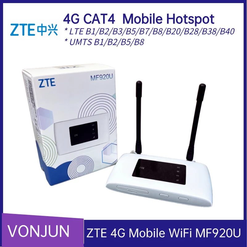 Unlocked ZTE MF920U MF920V Mobile WiFi 4G SIM Card Router Portable Hotspot
Unlocked ZTE MF920U MF920V Mobile WiFi 4G SIM Card Router Portable Hotspot