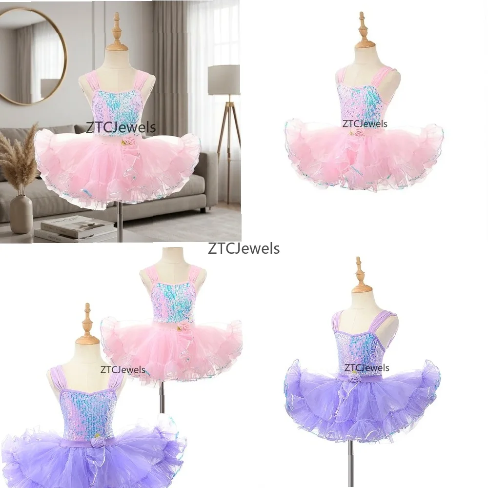 Purple Pink Girls Ballet Dress Sequined Tutu Swan Dance Costume Princess Performance Tutu Skirt
Purple Pink Girls Ballet Dress Sequined Tutu Swan Dance Costume Princess Performance Tutu Skirt