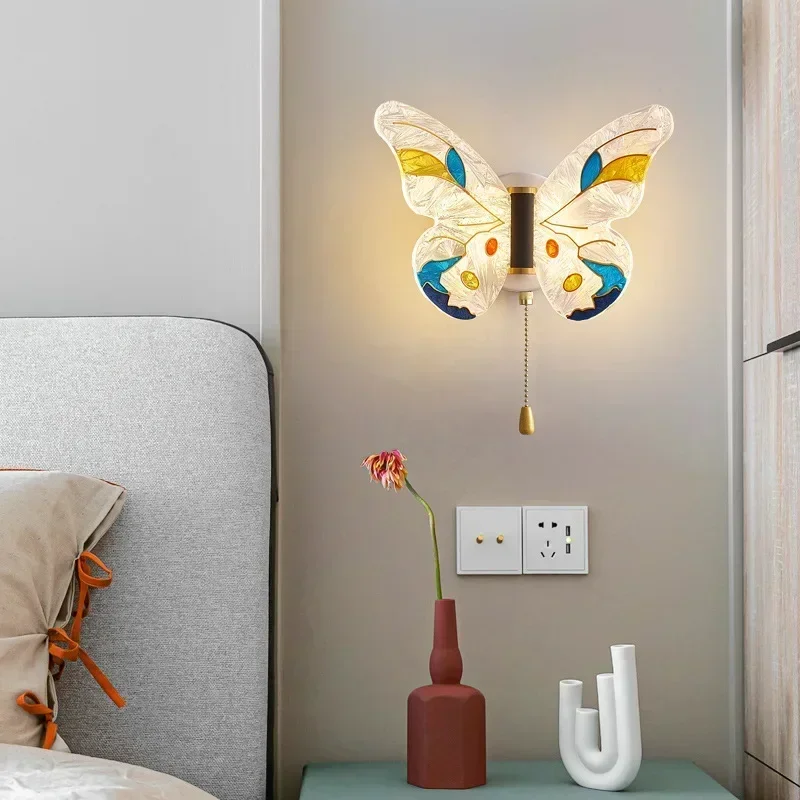 New Led Simple Bedside Light Nordic Style Glass Butterfly Children's Room Background Wall Decor Lamp for Bedroom
New Led Simple Bedside Light Nordic Style Glass Butterfly Children's Room Background Wall Decor Lamp for Bedroom
