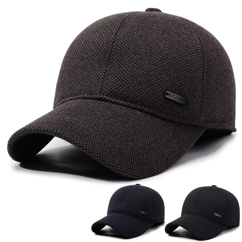 Autumn Winter Woolen Hat Versatile For Thickened Warm Ear Protection Old Man Baseball Cap
Autumn Winter Woolen Hat Versatile For Thickened Warm Ear Protection Old Man Baseball Cap