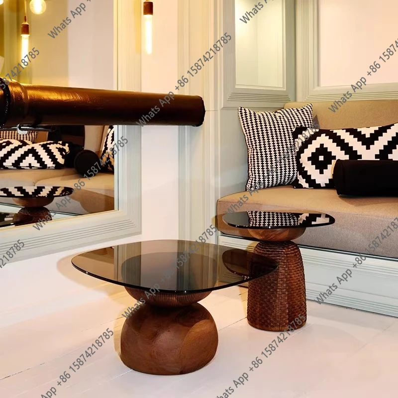 Wabi Sandy Wind Solid Wood Coffee Table Glass Edge Small Apartment Living Room Solid Wood Carving Coffee Table
Wabi Sandy Wind Solid Wood Coffee Table Glass Edge Small Apartment Living Room Solid Wood Carving Coffee Table