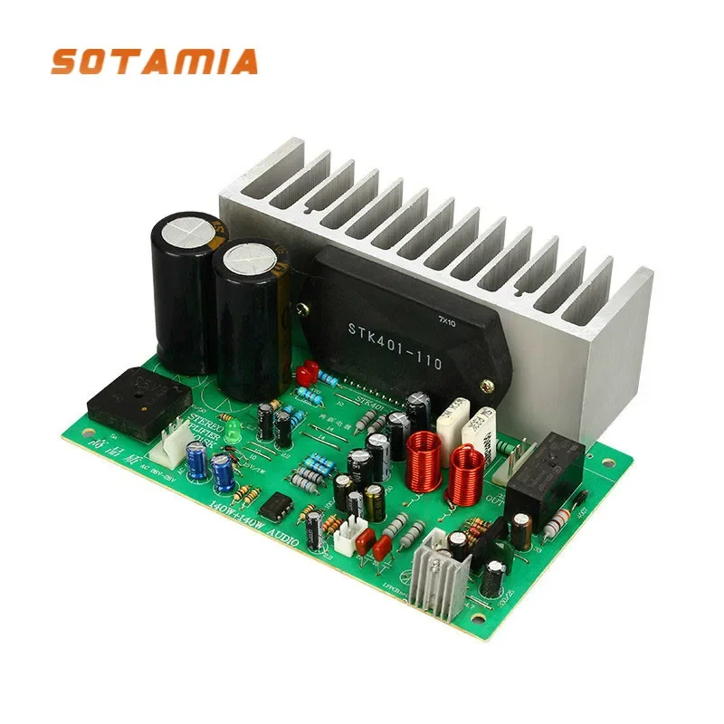 SOTAMIA 140Wx2 STK401 Power Amplifier Audio Board Mini Amp 2.0 Channel Sound Speaker Amplifiers Home Theater DIY AC24-28V
SOTAMIA 140Wx2 STK401 Power Amplifier Audio Board Mini Amp 2.0 Channel Sound Speaker Amplifiers Home Theater DIY AC24-28V