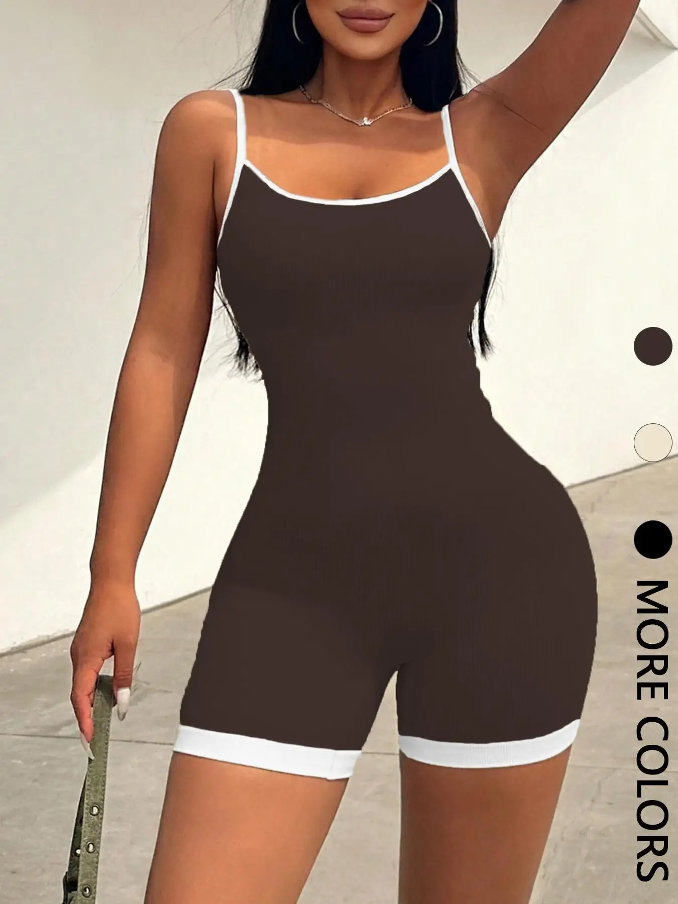 Seamless Color Block Sexy One-Piece Jumpsuit Slim Fit Strap Vest Bodysuit for Trendy Women
Seamless Color Block Sexy One-Piece Jumpsuit Slim Fit Strap Vest Bodysuit for Trendy Women
