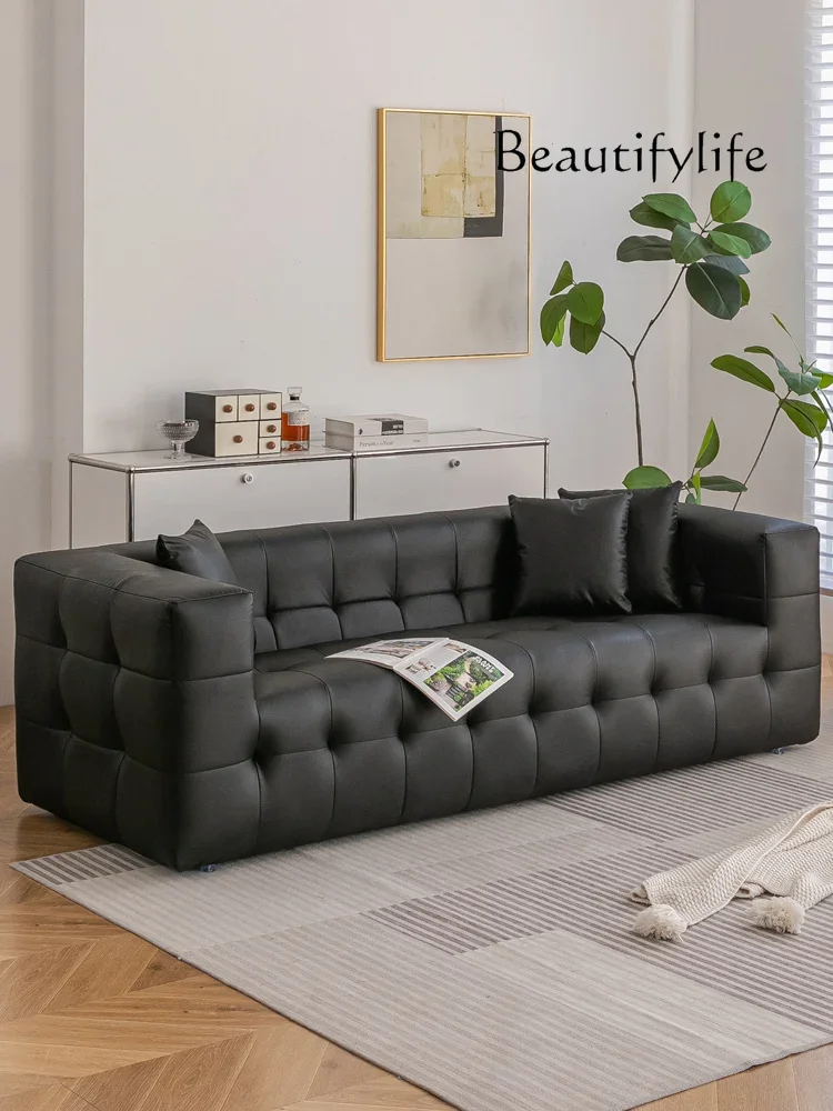 BJ Italian Minimalist Sofa Marshmallow Black Sofa Living Room Modern Minimalist Clothing Store Leather Art Sofa Retro Style
BJ Italian Minimalist Sofa Marshmallow Black Sofa Living Room Modern Minimalist Clothing Store Leather Art Sofa Retro Style