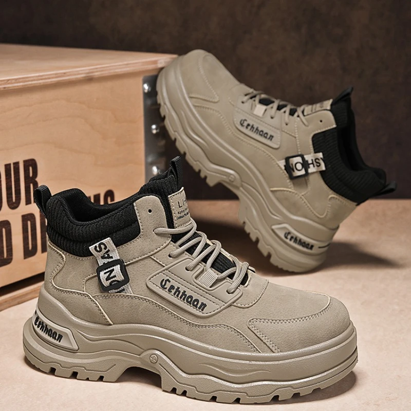 High-top Thick-soled Fashionable Large-sized Flat Fashionable High-quality Shoes Trendy Workwear Outdoor Sports Casual Shoes
High-top Thick-soled Fashionable Large-sized Flat Fashionable High-quality Shoes Trendy Workwear Outdoor Sports Casual Shoes