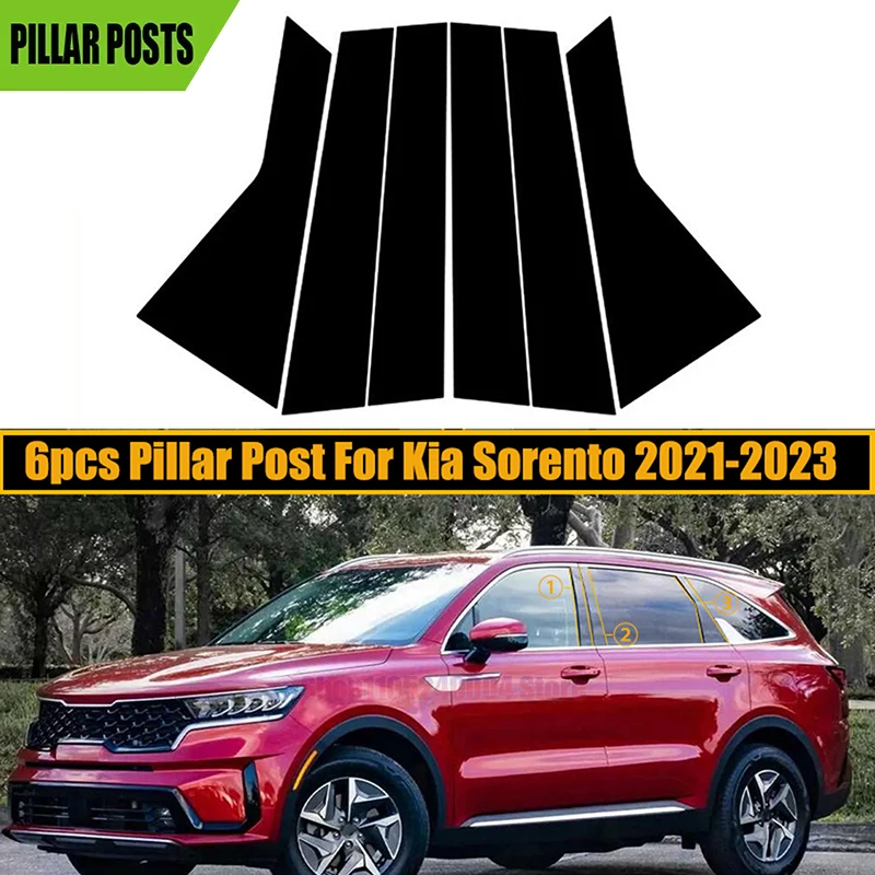 Glossy Piano Black Pillar Posts Fit For Kia Sorento 2021 2022 2023 Door Window Trim Stickers Auto Styling Accessories 6Pcs
Glossy Piano Black Pillar Posts Fit For Kia Sorento 2021 2022 2023 Door Window Trim Stickers Auto Styling Accessories 6Pcs