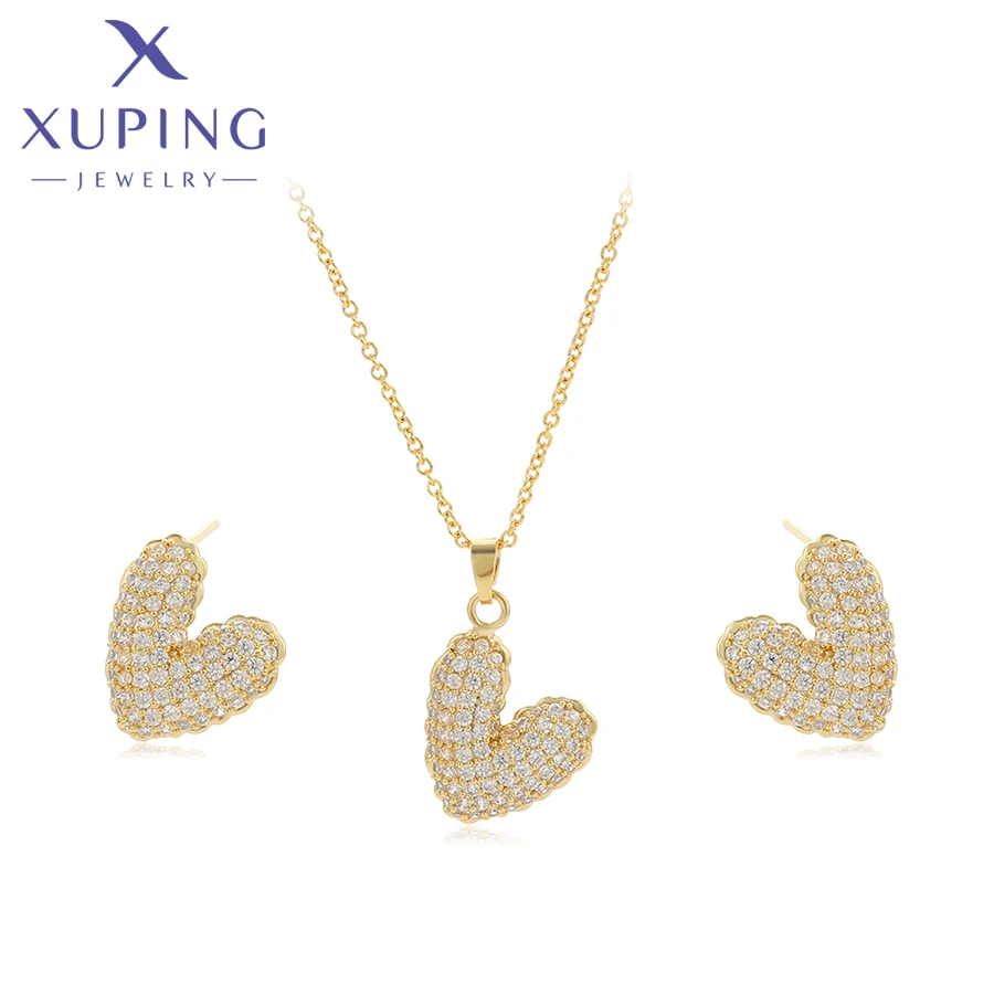 Ювелирные изделия Xuping, модное ожерелье в стиле сердца, светло-золотой цвет, комплект серег-гвоздиков для женщин, подарочный набор на вечеринку-665
Ювелирные изделия Xuping, модное ожерелье в стиле сердца, светло-золотой цвет, комплект серег-гвоздиков для женщин, подарочный набор на вечеринку-665