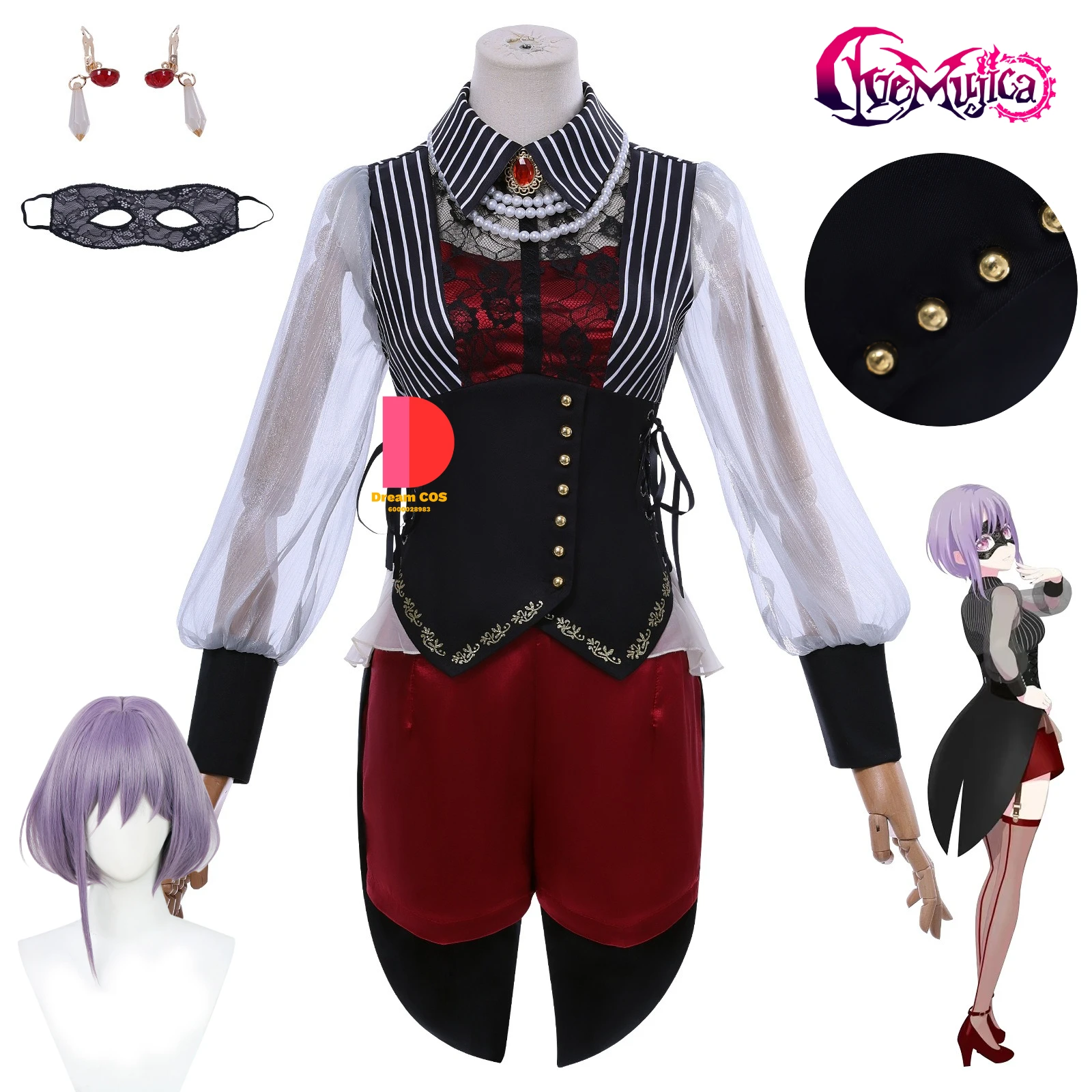 Fashion BanG Dream! Ave Mujica Nyamu Yutenji Cosplay Love Live Amoris Role-play Costume Stage Uniform Dress for Women Comic Con
Fashion BanG Dream! Ave Mujica Nyamu Yutenji Cosplay Love Live Amoris Role-play Costume Stage Uniform Dress for Women Comic Con
