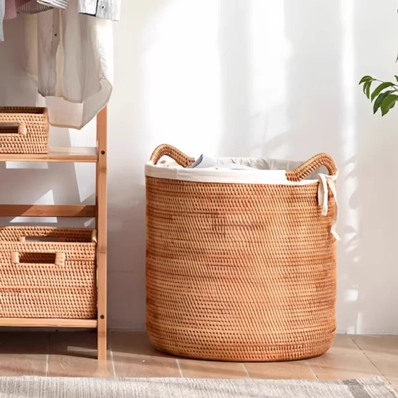 Handmade rattan dirty clothes basket Dirty clothes storage basket Clothing household laundry basket Dirty clothes
Handmade rattan dirty clothes basket Dirty clothes storage basket Clothing household laundry basket Dirty clothes