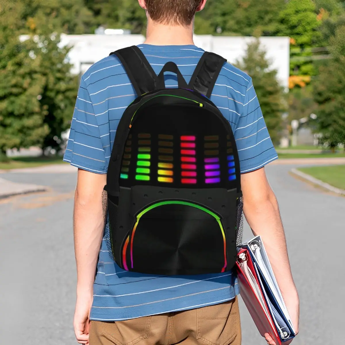 LED Sound System Colorful Backpack Student BookBag Kids School Bag Computer Shoulder Bags for Men Women
LED Sound System Colorful Backpack Student BookBag Kids School Bag Computer Shoulder Bags for Men Women