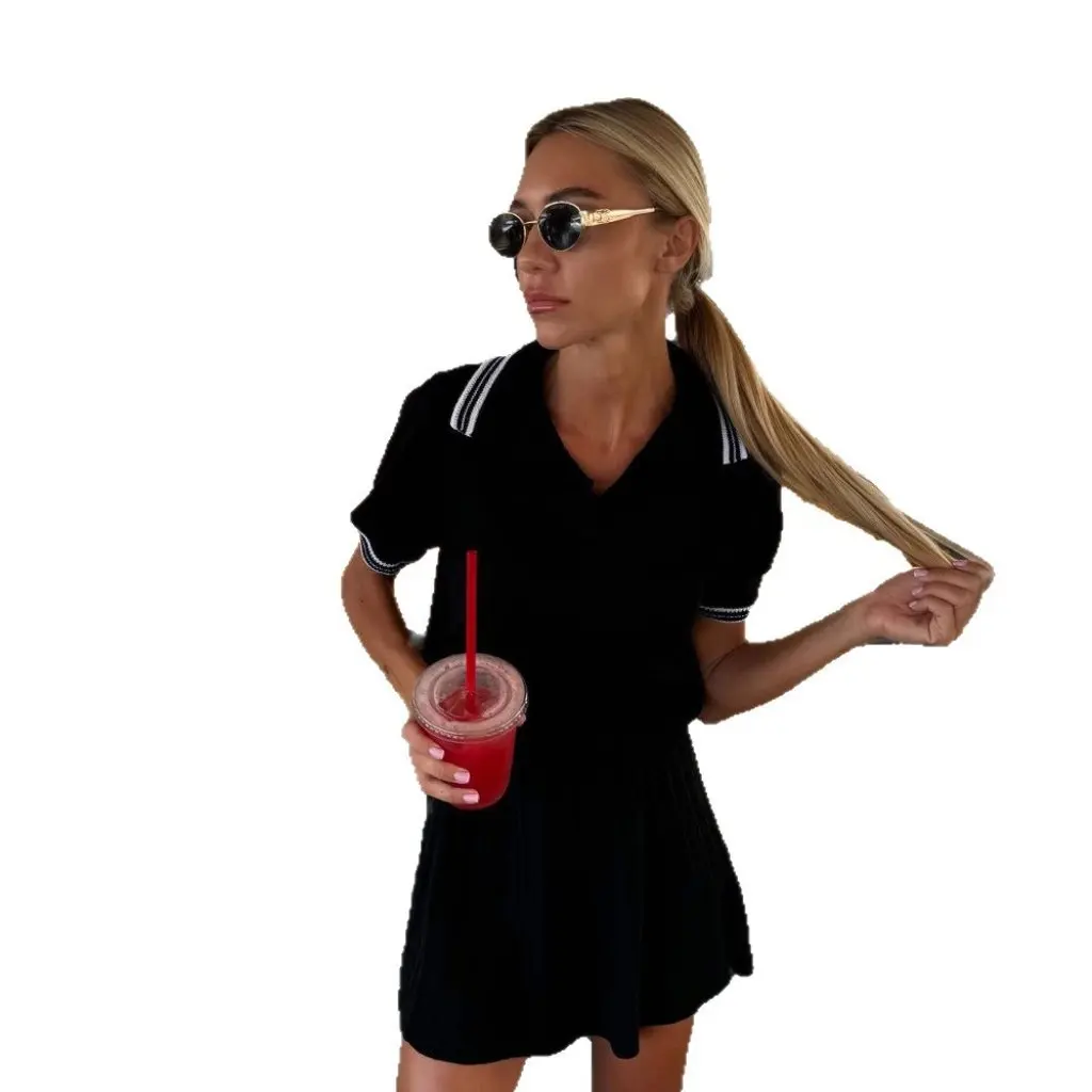 Women's Summer Style Two-Piece Set Lazy Lapel Short-Sleeved Sweater And Casual Versatile Skirt Woolen Ensemble
Women's Summer Style Two-Piece Set Lazy Lapel Short-Sleeved Sweater And Casual Versatile Skirt Woolen Ensemble