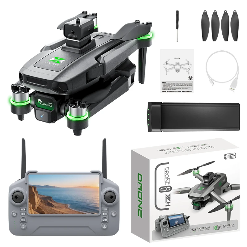 DRON Entry level 2.4G optical flow with 4.3-inch screen display, brushless with airdrop drone, dual lens WIFI aerial camera toy
DRON Entry level 2.4G optical flow with 4.3-inch screen display, brushless with airdrop drone, dual lens WIFI aerial camera toy