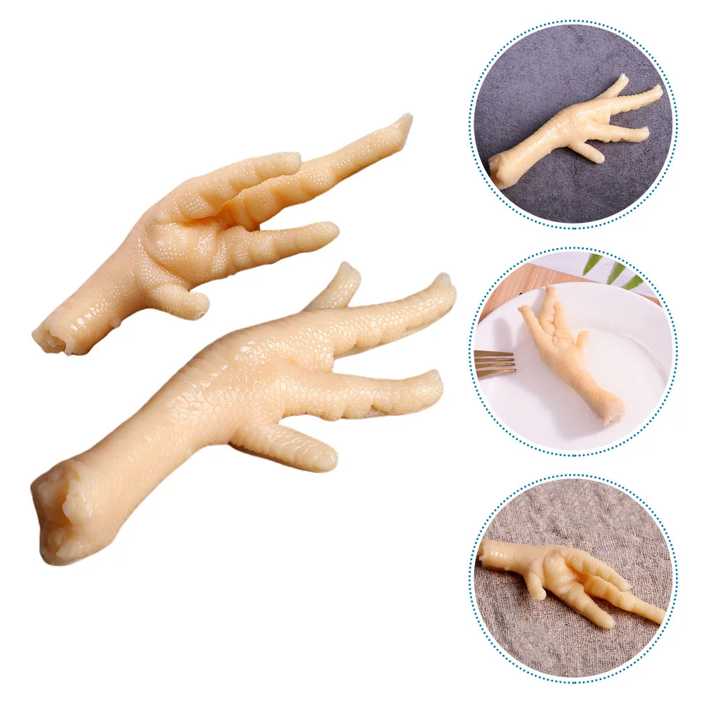 2 Pcs Simulated Chicken Feet Model Realistic PVC Food Props Lifelike Texture Novelty Decor Display Item for Photography Kitchen
2 Pcs Simulated Chicken Feet Model Realistic PVC Food Props Lifelike Texture Novelty Decor Display Item for Photography Kitchen