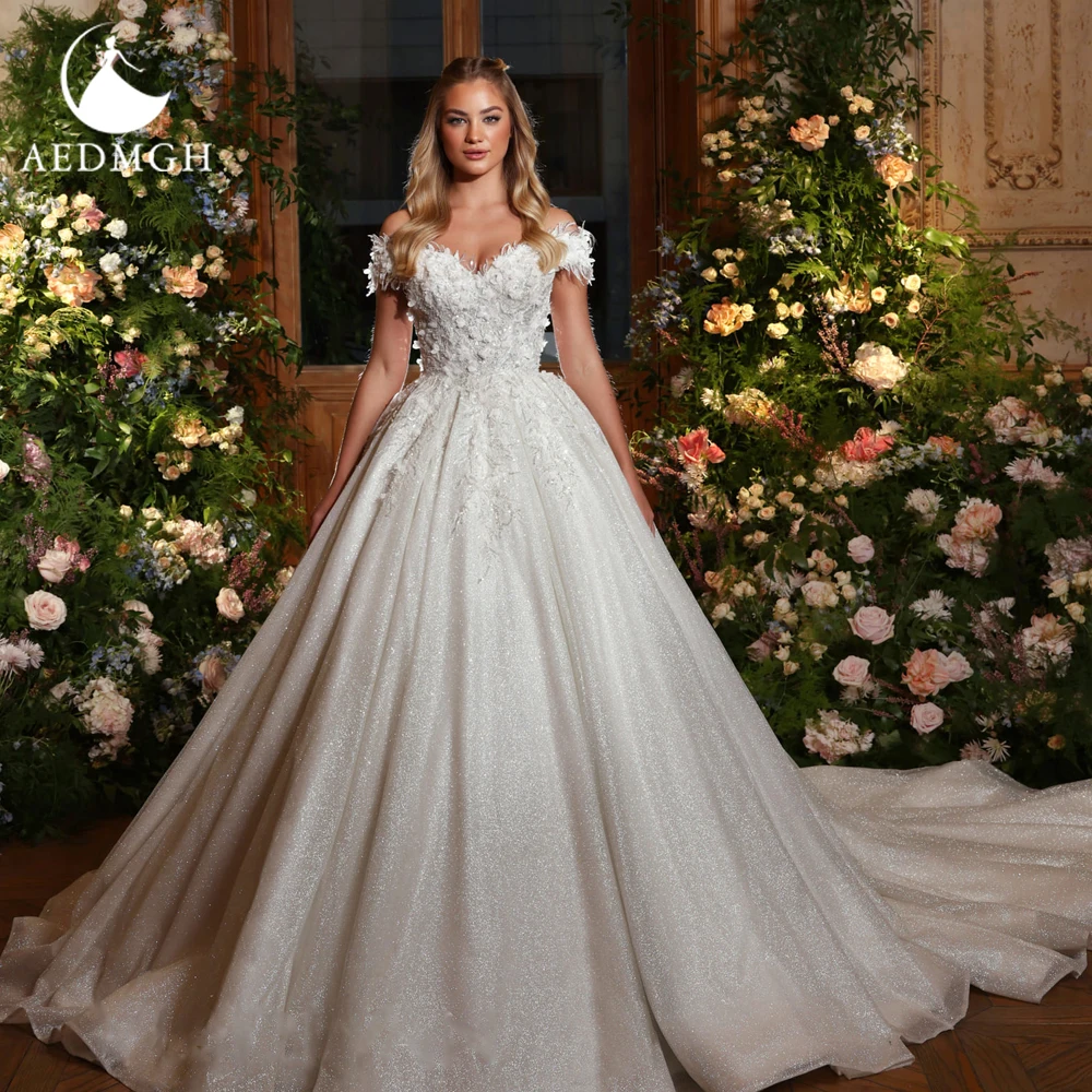 Aedmgh A-Line Glamorous Wedding Dresses 2024 Sweetheart Off The Shoulder Vestido De Novia Lace Embroidery Glitter Robe De Mariee
Aedmgh A-Line Glamorous Wedding Dresses 2024 Sweetheart Off The Shoulder Vestido De Novia Lace Embroidery Glitter Robe De Mariee
