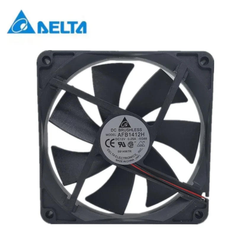 New delta AFB1412H 12V 0.21a 14025 12cm chassis silent PWM speed regulating fan
New delta AFB1412H 12V 0.21a 14025 12cm chassis silent PWM speed regulating fan