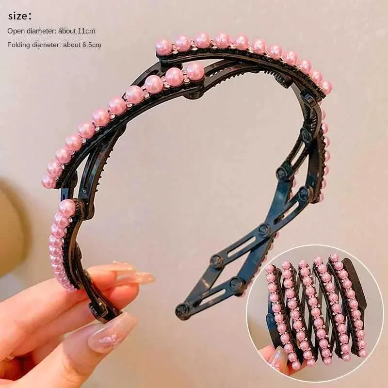 New Retractable Folding Headband Rhinestone Flowers Non-slip elegant Hair Accessories traveling headband pearl hairband
New Retractable Folding Headband Rhinestone Flowers Non-slip elegant Hair Accessories traveling headband pearl hairband