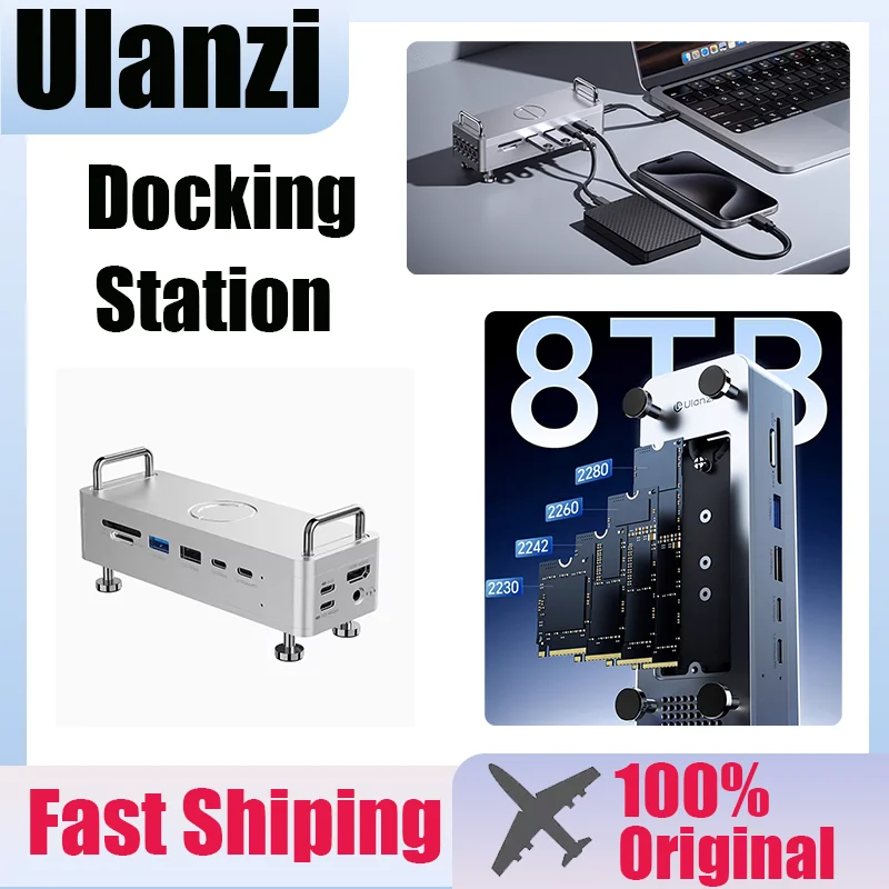 Ulanzi QT03 Docking Station with SSD Enclosure 8TB Storage 2-in-1 Minimalist Setup Fast Transfer Expandable Storage For Mac PC
Ulanzi QT03 Docking Station with SSD Enclosure 8TB Storage 2-in-1 Minimalist Setup Fast Transfer Expandable Storage For Mac PC