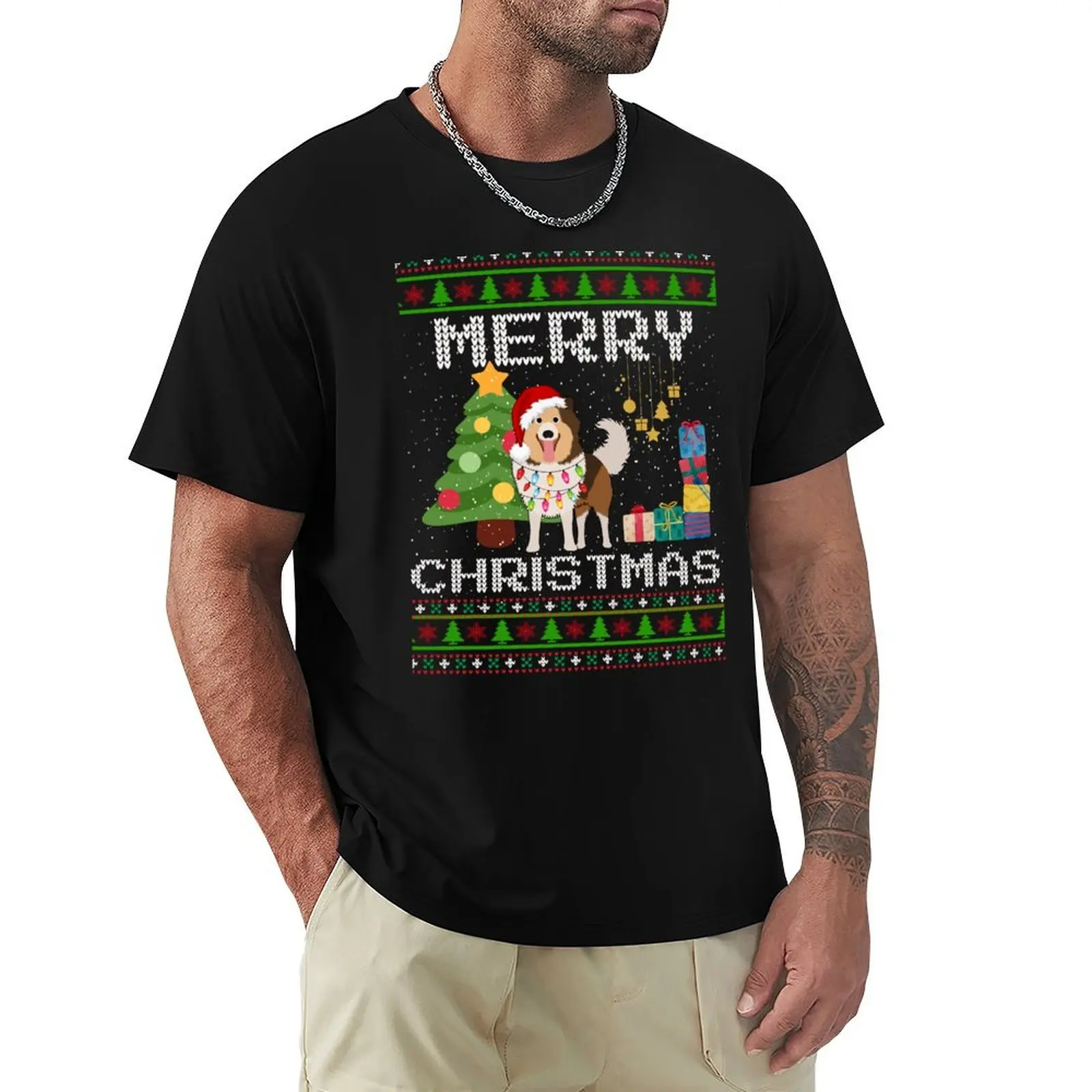 Sheltie Shirt Ugly Christmas Sweater T-Shirt Basic Plain Short Sleeve Crew Neck Tee
Sheltie Shirt Ugly Christmas Sweater T-Shirt Basic Plain Short Sleeve Crew Neck Tee