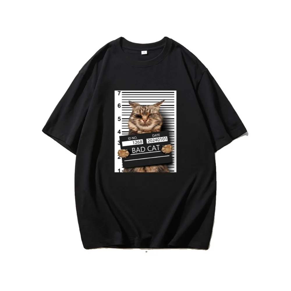 Футболка с короткими рукавами и забавным принтом American BAD CAT A Bad Cat, свободная уличная пара, мужская и женская брендовая футболка Tide
Футболка с короткими рукавами и забавным принтом American BAD CAT A Bad Cat, свободная уличная пара, мужская и женская брендовая футболка Tide