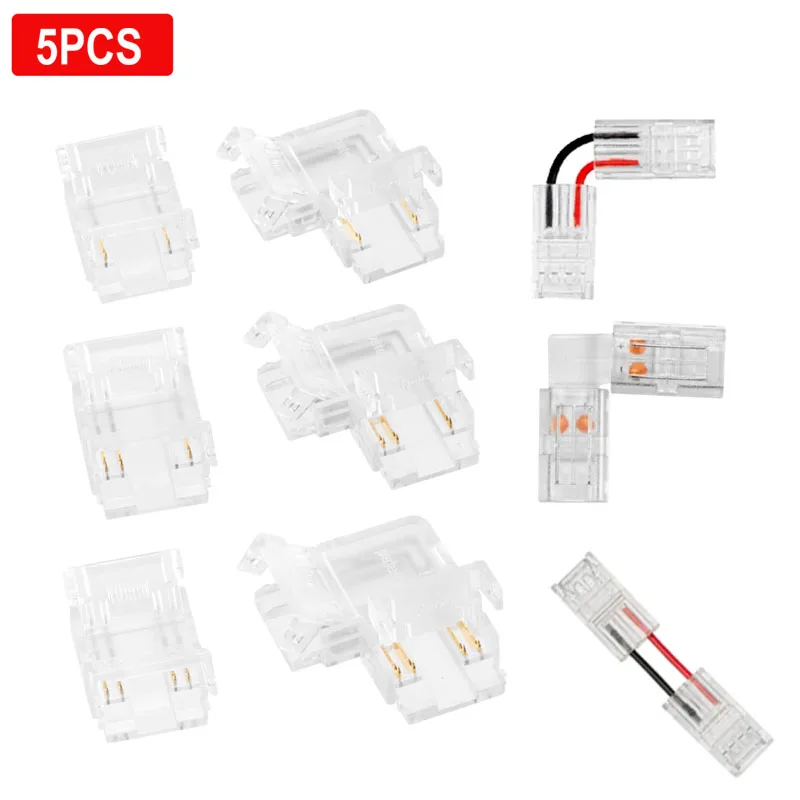 2pin COB LED Strip Connector 5mm 8mm 10mm Solderless LED Strip Terminal Extension Wire For SMD COB 5050 2835 Strip Light
2pin COB LED Strip Connector 5mm 8mm 10mm Solderless LED Strip Terminal Extension Wire For SMD COB 5050 2835 Strip Light