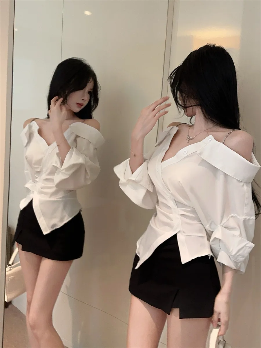 Эффект похудения V-Ne Асимметричный утюг для женщин Ранняя весна Дизайн с плеча Красивый топ Sweet Sle Обычный тонкий длинный...
Эффект похудения V-Ne Асимметричный утюг для женщин Ранняя весна Дизайн с плеча Красивый топ Sweet Sle Обычный тонкий длинный...