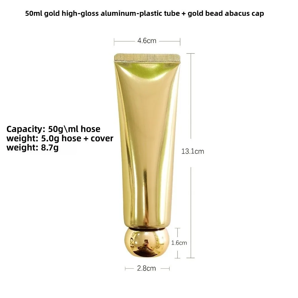 50ml Squeeze Tubes Empty Refillable Cosmetic Containers Plastic Gold Silver Squeezable Bottle
50ml Squeeze Tubes Empty Refillable Cosmetic Containers Plastic Gold Silver Squeezable Bottle