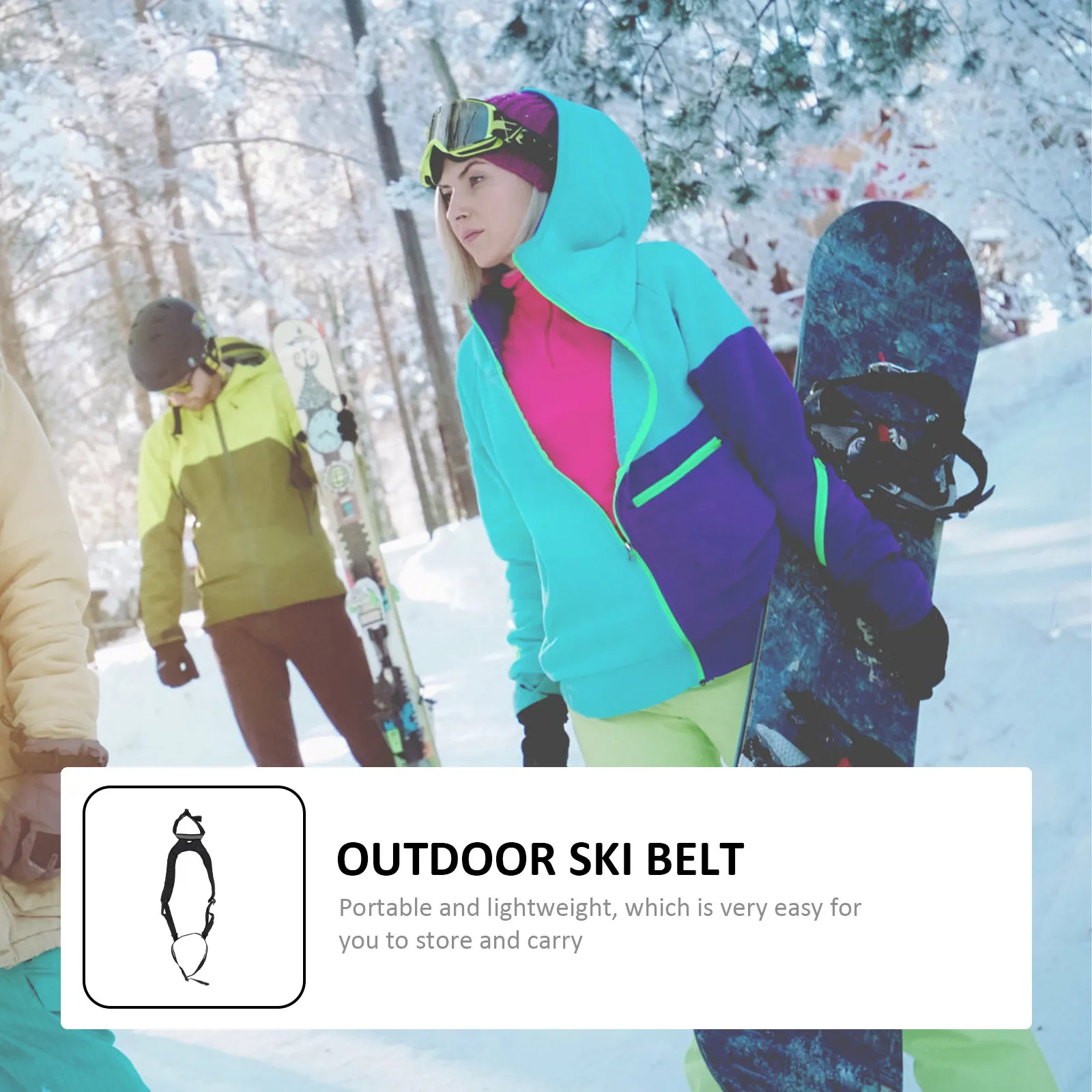 Snowboard Belt Outdoor Ski Strap Adjustable for Most Skis Snowboards High Quality Material Non Deformable Black
Snowboard Belt Outdoor Ski Strap Adjustable for Most Skis Snowboards High Quality Material Non Deformable Black