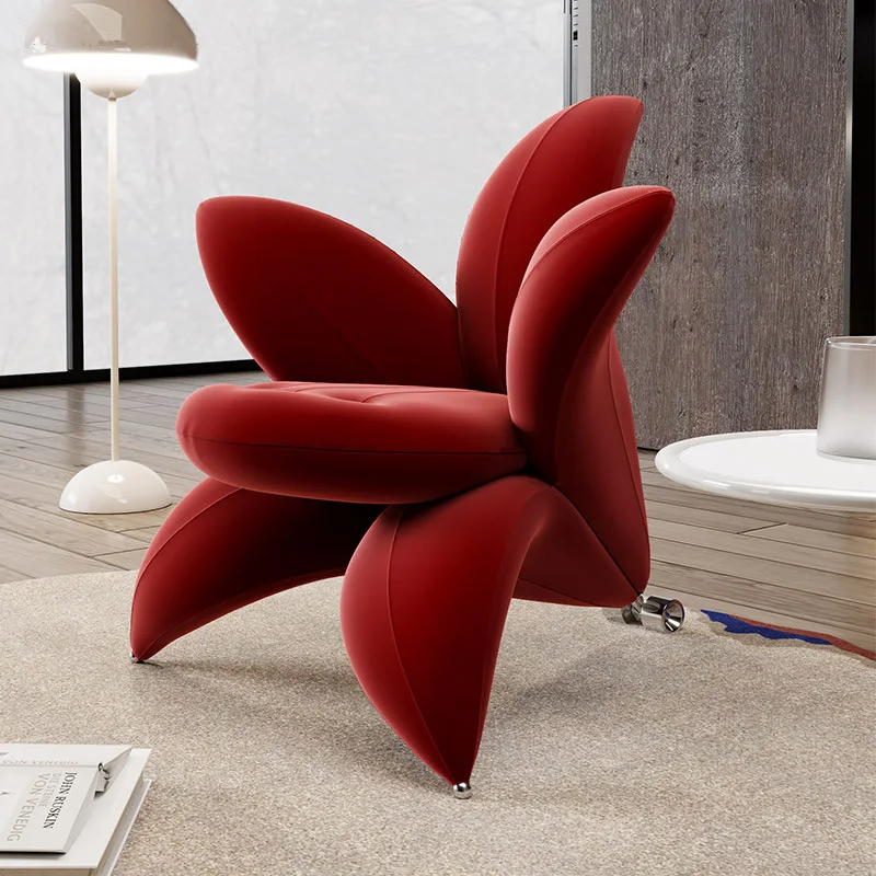 Nordic fashion flower chair designer lily flower chair simple modern single fabric casual petal chair
Nordic fashion flower chair designer lily flower chair simple modern single fabric casual petal chair
