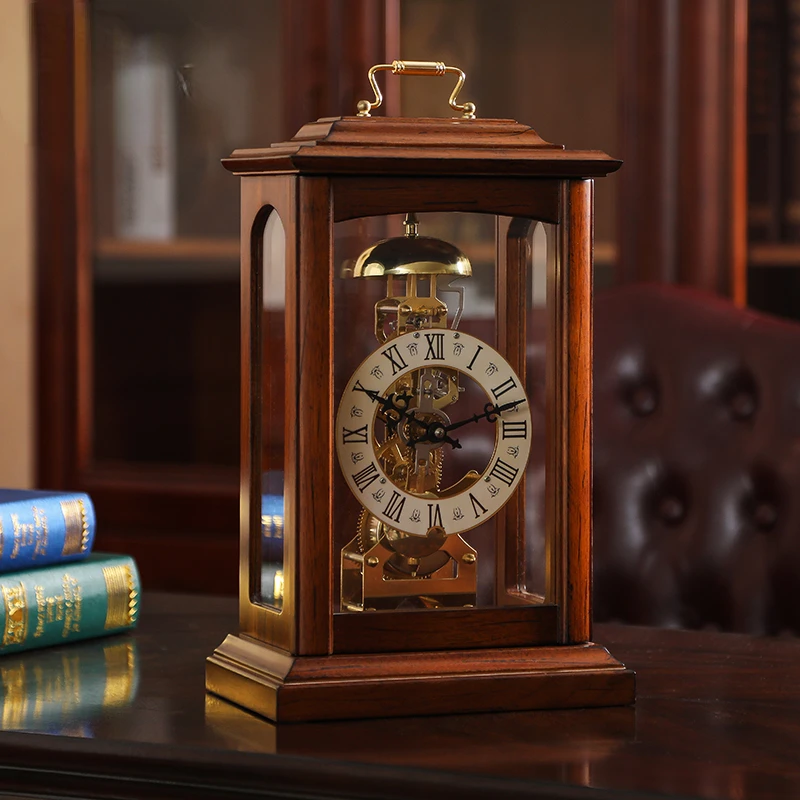 Luxury Retro Mechanical Clock Solid Wood Copper Movement Seat Clock Living Room Home Retro American Tabletop Decoration
Luxury Retro Mechanical Clock Solid Wood Copper Movement Seat Clock Living Room Home Retro American Tabletop Decoration