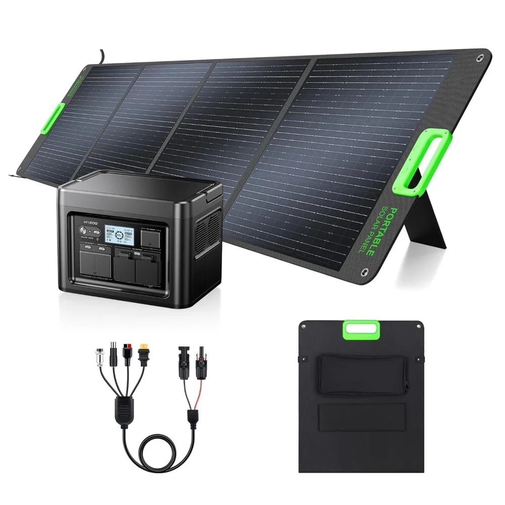 1200W Portable Power Statio with 200W Portable Solar Panel 23.5% High Efficiency Solar Panel, 672Wh LiFePO4 Battery, Customized
1200W Portable Power Statio with 200W Portable Solar Panel 23.5% High Efficiency Solar Panel, 672Wh LiFePO4 Battery, Customized