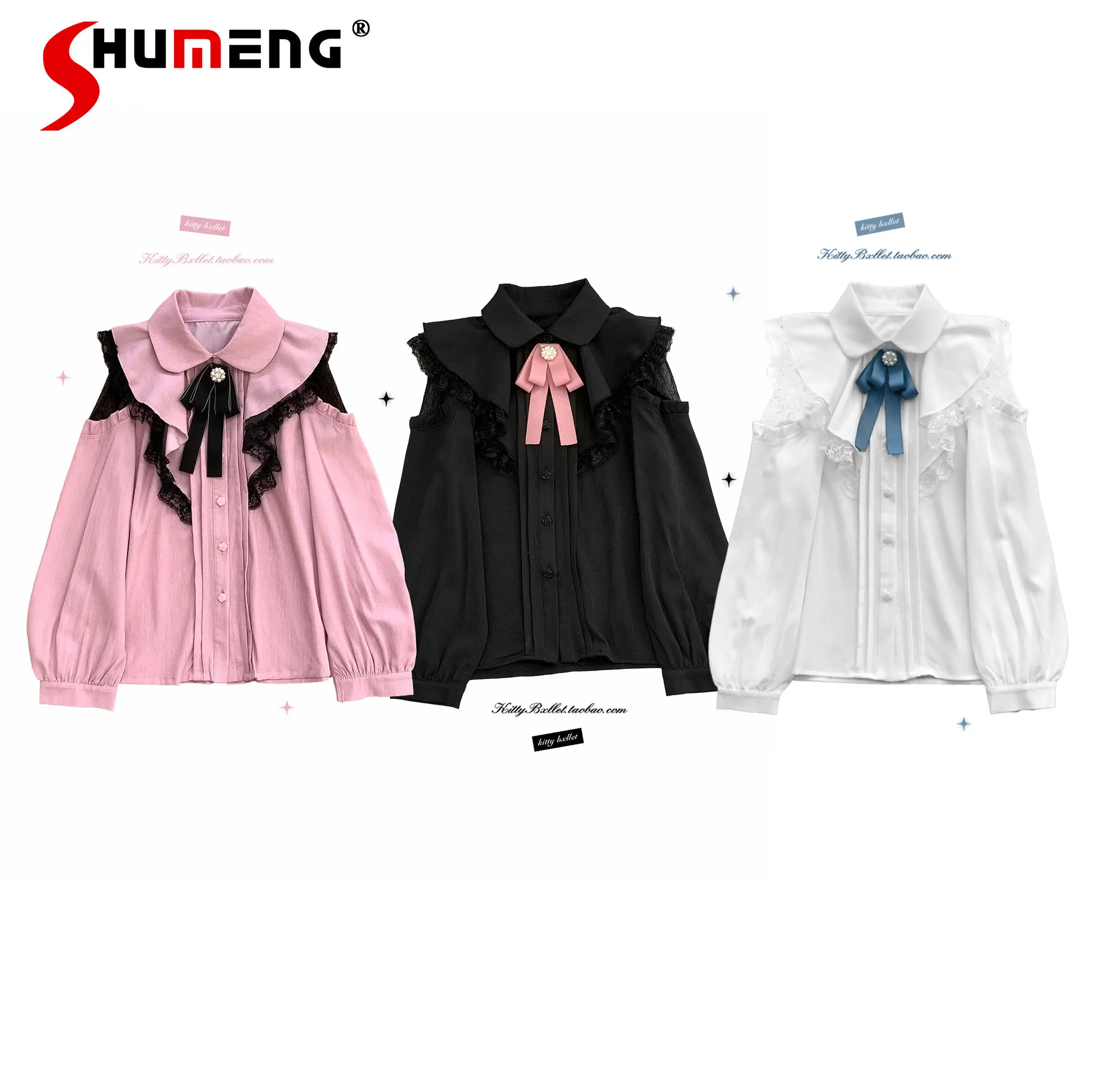 Japanese Style Sweet Ladies Ruffles Bowknot Shirts 2023 Spring Women Solid Color Bow Polo Collar Long Sleeve Top Female Bllouse
Japanese Style Sweet Ladies Ruffles Bowknot Shirts 2023 Spring Women Solid Color Bow Polo Collar Long Sleeve Top Female Bllouse