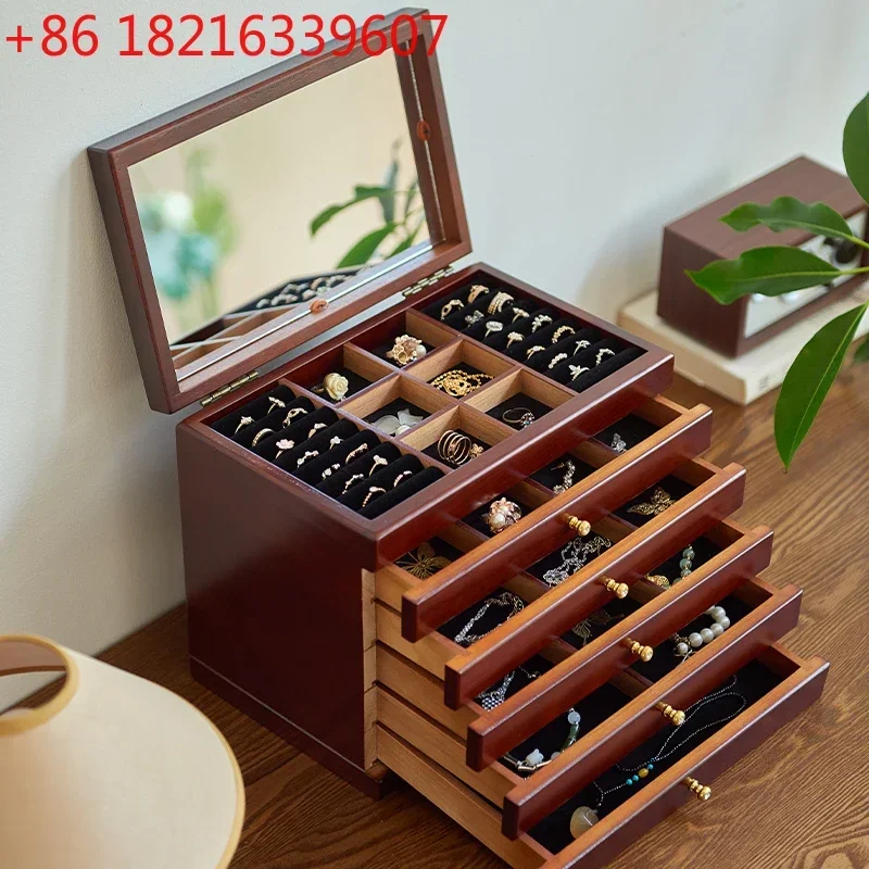 TAOSolid wood: Элитный деревянный органайзер в ретро-стиле с многослойными ящиками, большой вместимостью, защитой от окисления, для хранения серег и ожерелий.
TAOSolid wood: Элитный деревянный органайзер в ретро-стиле с многослойными ящиками, большой вместимостью, защитой от окисления, для хранения серег и ожерелий.