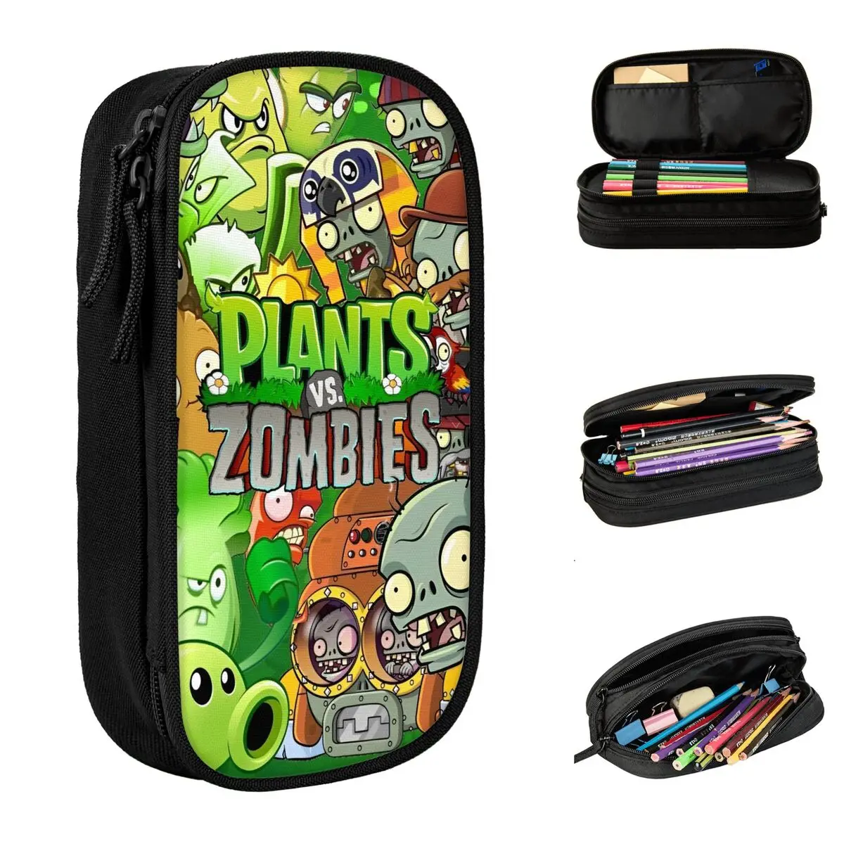 Classic Plants-vs-Zombies Pencil Cases Pencilcases Pen Holder for Student Large Storage Bags Students School Zipper Stationery
Classic Plants-vs-Zombies Pencil Cases Pencilcases Pen Holder for Student Large Storage Bags Students School Zipper Stationery