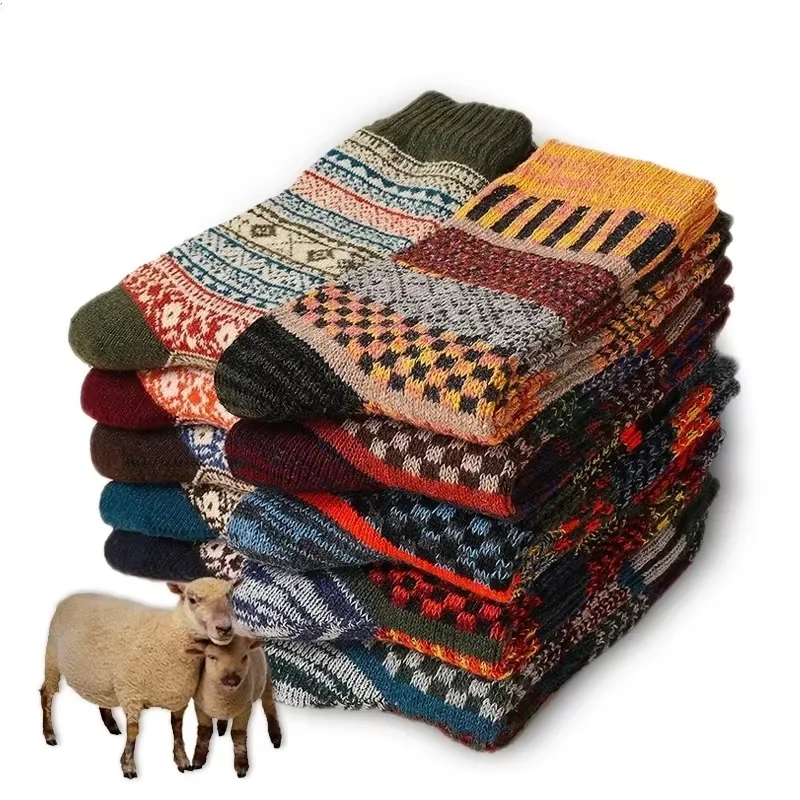 5 Pairs Winter Men's Socks Thicken Wool Socks Warm Men Retro Style Colorful Fashion Man Socks For Snow Boots EU Size 39-45
5 Pairs Winter Men's Socks Thicken Wool Socks Warm Men Retro Style Colorful Fashion Man Socks For Snow Boots EU Size 39-45