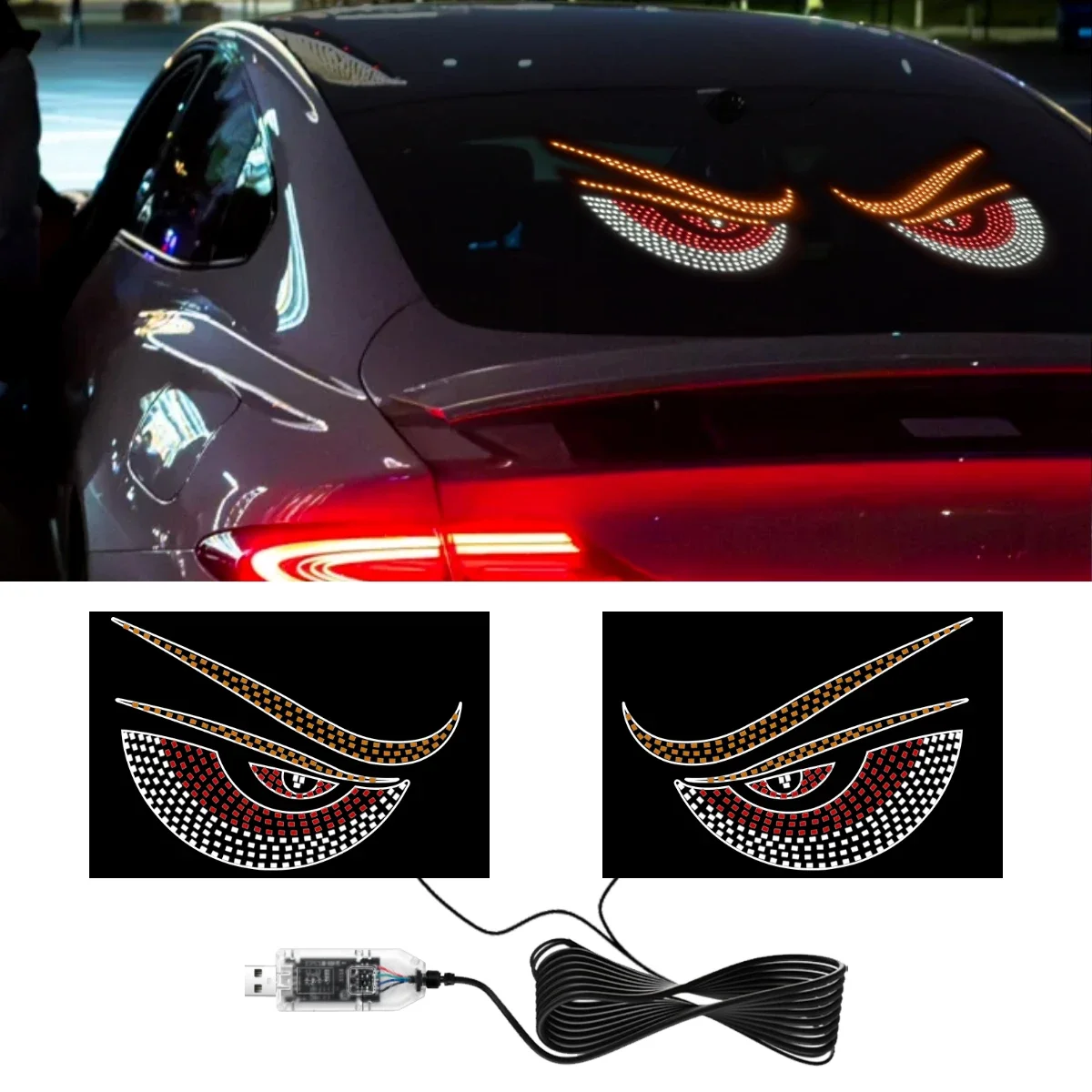 Truck Devil's Eye Light Dynamic Demon Eye Decorative Light Led Display Decor Pixel Panel Windshield USB 5V Multi-Mode Lamp
Truck Devil's Eye Light Dynamic Demon Eye Decorative Light Led Display Decor Pixel Panel Windshield USB 5V Multi-Mode Lamp