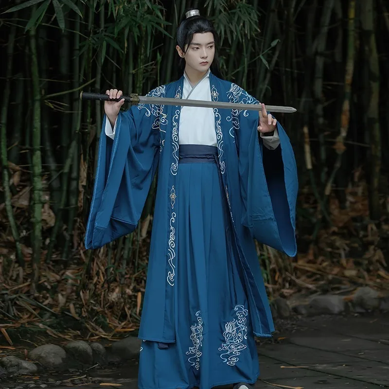 Men's and Women's Couple's Hanfu Waist-Length Wei Jin Chinese Traditional Han Clothing Embroidery Student Suit Performance Wear
Men's and Women's Couple's Hanfu Waist-Length Wei Jin Chinese Traditional Han Clothing Embroidery Student Suit Performance Wear