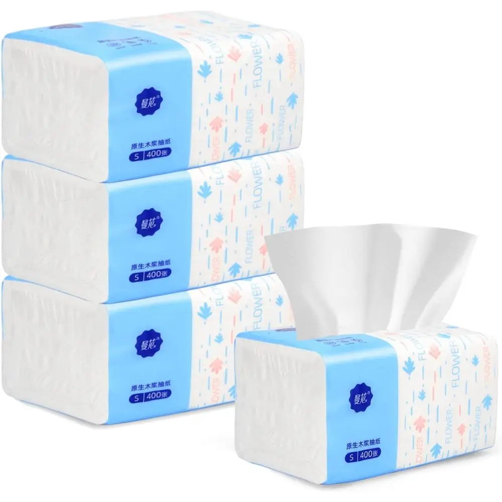 4 Packs White 5-Ply Non-Cotton Facial Tissue, Toilet Paper, Disposable Napkins, and Bag Covers in Wood Pulp Material
4 Packs White 5-Ply Non-Cotton Facial Tissue, Toilet Paper, Disposable Napkins, and Bag Covers in Wood Pulp Material