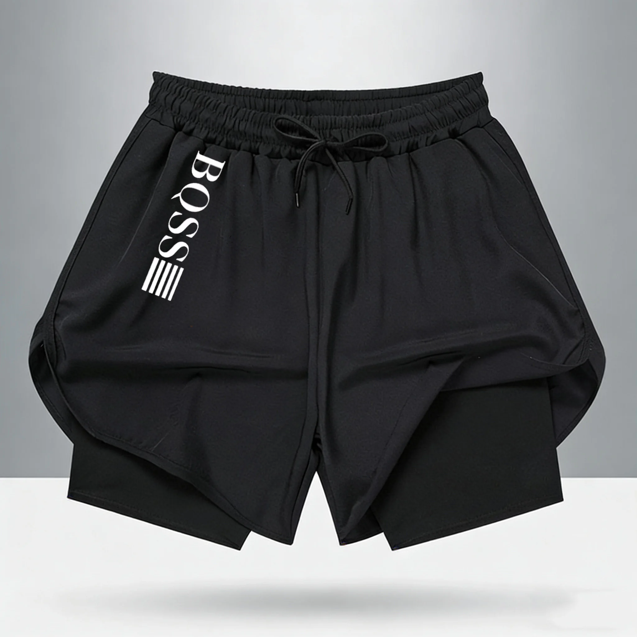 Boss Mirrored Logo Streetwear 2 in 1 Shorts Men 2026 Summer Quick Dry Athletic Workout Running Shorts with Liner Streetwear
Boss Mirrored Logo Streetwear 2 in 1 Shorts Men 2026 Summer Quick Dry Athletic Workout Running Shorts with Liner Streetwear